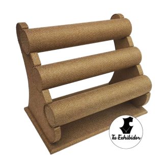 Exhibidor de pulseras con doble soporte horizontal triple (tue-pu-028)