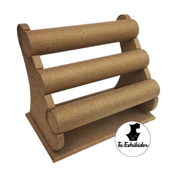 Exhibidor de pulseras con doble soporte horizontal triple (tue-pu-028)