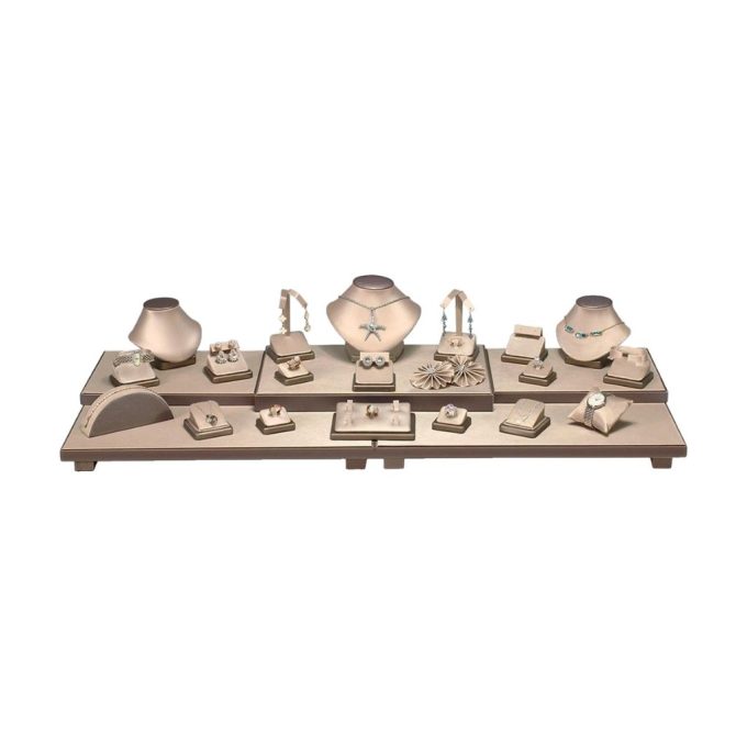 Set vitrina exhibidor 002 piezas ecocuero (tue-stand-002)